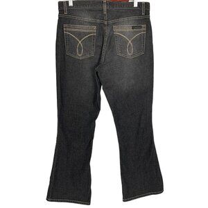 Calvin Klein Y2K Black Wash Retro Flare Boot Cut 10 Jeans High Rise Pockets